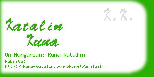 katalin kuna business card